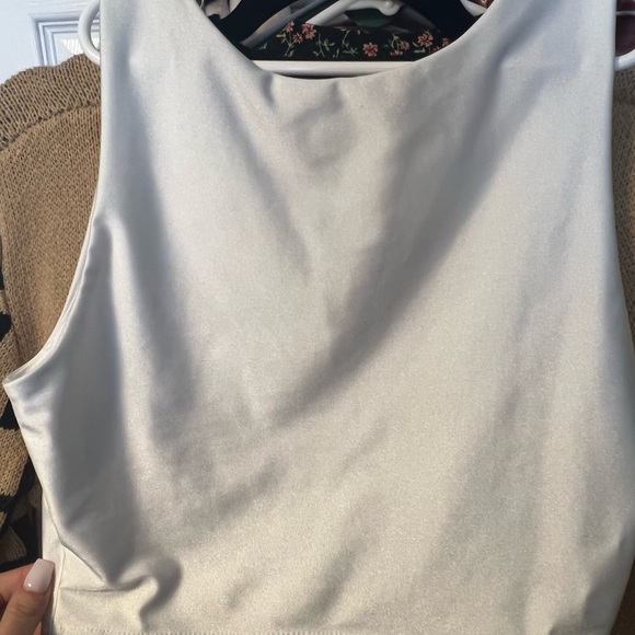 Sirens White Crop Top - Picture 2 of 3